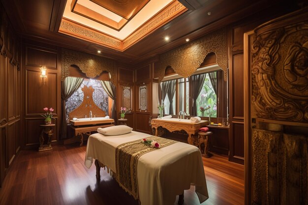 The Sky Spa room area